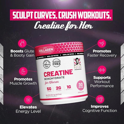 CREATINE MONOHYDRATADA ORIGINAL PARA MUJERES 5 EN 1 (+COLAGENO) + ENVIO GRATIS 🎁